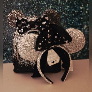 Disney Parks exclusive Loungefly Minnie Mouse New Years Eve 2025 Ears & Bag